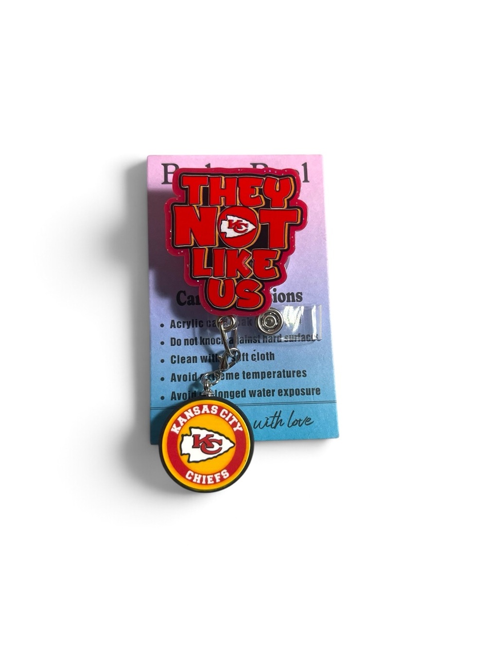 Kansas City Chiefs Red & Yellow Badge Reel - They Not Like Us Design